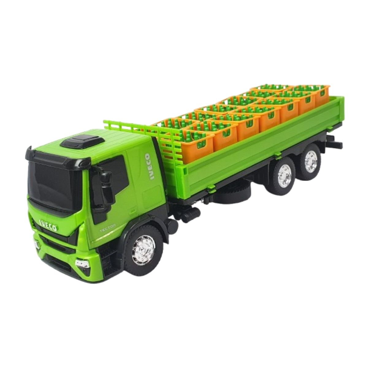 Brinquedo Caminhão De Bebidas Iveco Dropside Verde - Usual Brinquedo Caminhão De Bebidas Iveco Dropside Verde - Usual